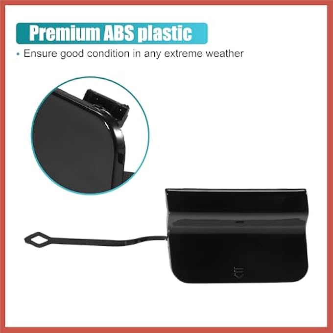 rayihni غطاء خطاف السحب للمصد الخلفي لمرسيدس بنز C-Class W204 C280 C300 C320 C350 C63 2011-2014 غطاء عين خطاف السحب للمصد الخلفي رقم A2048856223 أسود قطع غيار السيارات - Image 3