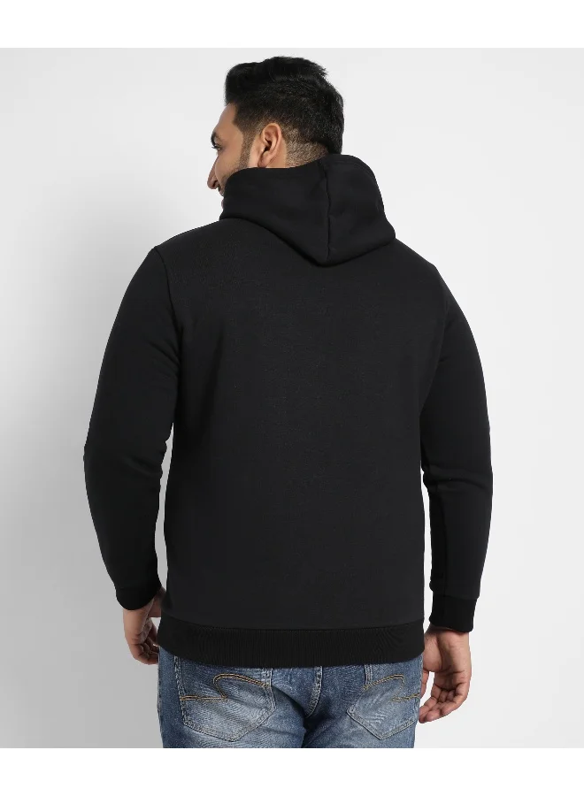 Instafab Plus Instafab Plus Men's Black Take The Chance With Kangaroo Pocket