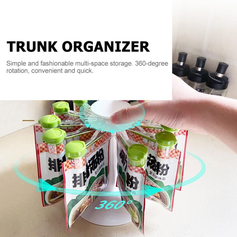 Amosfun Spice Rack Organizer Rotating with Sealing Clips Kitchen Storage - Image 4