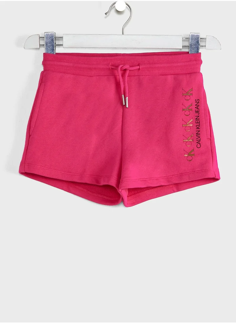 Calvin Klein Jeans Kids Logo Printed Shorts