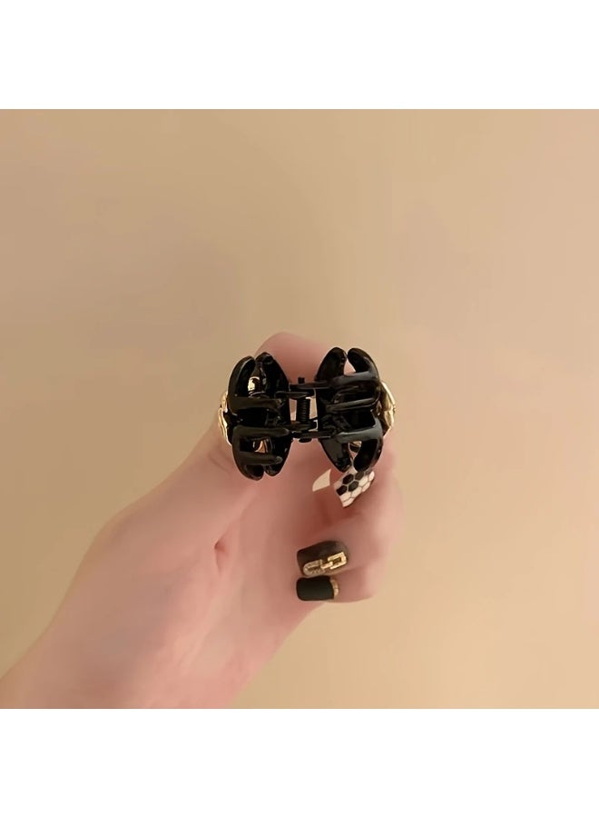 Goolsky مجموعة 2 قطعة من مشابك الشعر الزهرية اللطيفة، دبابيس شعر من زهرة الكاميليا البلاستيكية للنساء، مشابك شعر صغيرة أنيقة للغرة وإكسسوارات الشعر الجانبية - Image 3