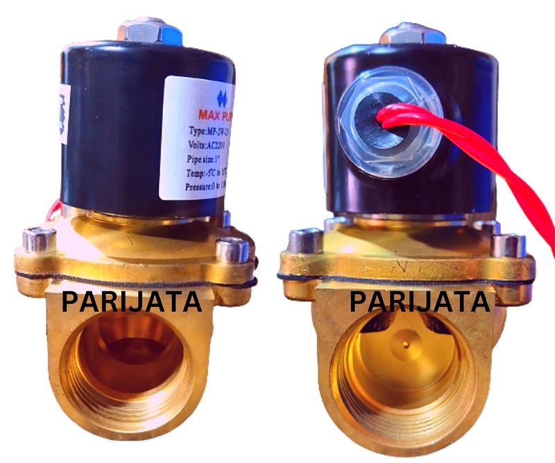Parijata Brass solenoid valve 1 inch for industrial water purifier irrigation overhead tank Normally closed type sv 220V AC - Image 2