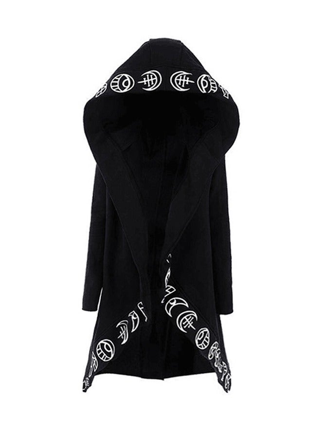 Women Moon Gothic Witchcraft Punk Vintage Casual Long Hoodies Top Sweatshirt, Autumn Winter Black Long Print Long Sleeve Cardigan Sweater Punk Style Hoodies Sweatshirt  - Image 1