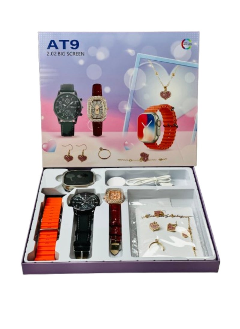 Raxoom Ultimate Smart Ultra Watch Combo – 2.02" Big Screen Digital Watch with 2 Straps, 2 Analog Watches & Complete Jewellery Set  - Image 1