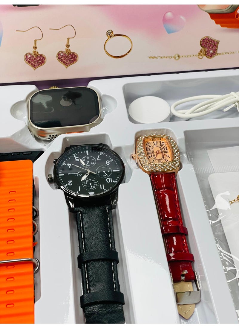 Raxoom Ultimate Smart Ultra Watch Combo – 2.02" Big Screen Digital Watch with 2 Straps, 2 Analog Watches & Complete Jewellery Set  - Image 3