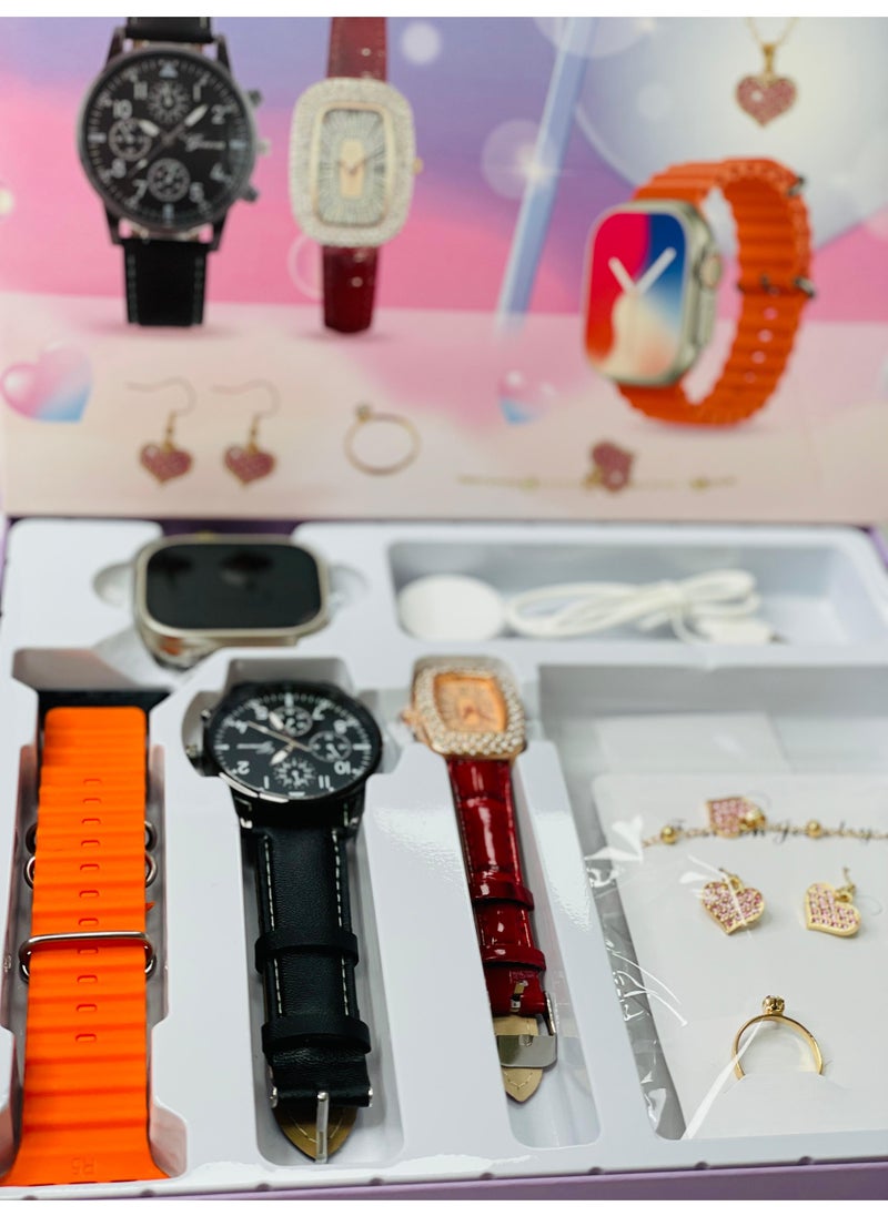 Raxoom Ultimate Smart Ultra Watch Combo – 2.02" Big Screen Digital Watch with 2 Straps, 2 Analog Watches & Complete Jewellery Set  - Image 5