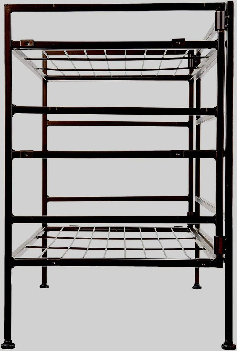 INDIAN DECOR 28148 Basics 9Pair Shoe Rack Metal Shoe Rack Shoe Storage Space Saving Shoe Rack Black - Image 4