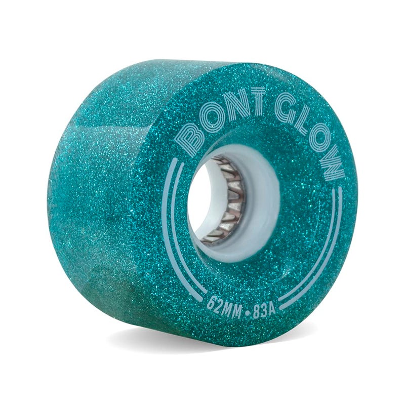 Bont Glow Light Up LED OUTDOOR Roller Skate Wheels â€“ 62x35mm 83A | Pack of 4 | For Street and Recreational Skating (Chameleon Green) - Image 1