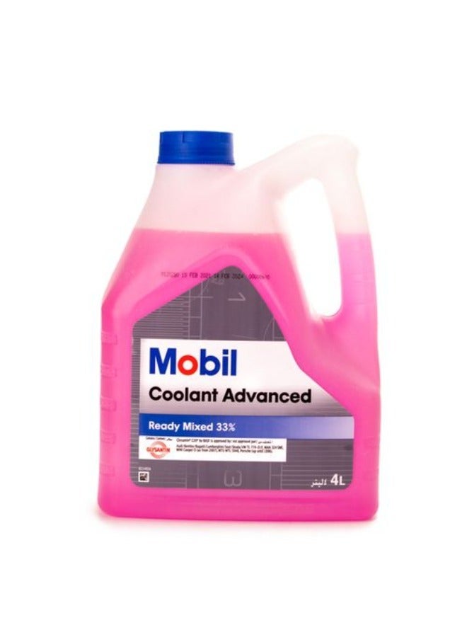 Mobil Coolant Advanced Radiator Fluid - Ready Mixed 33% - 4 L | Best ...