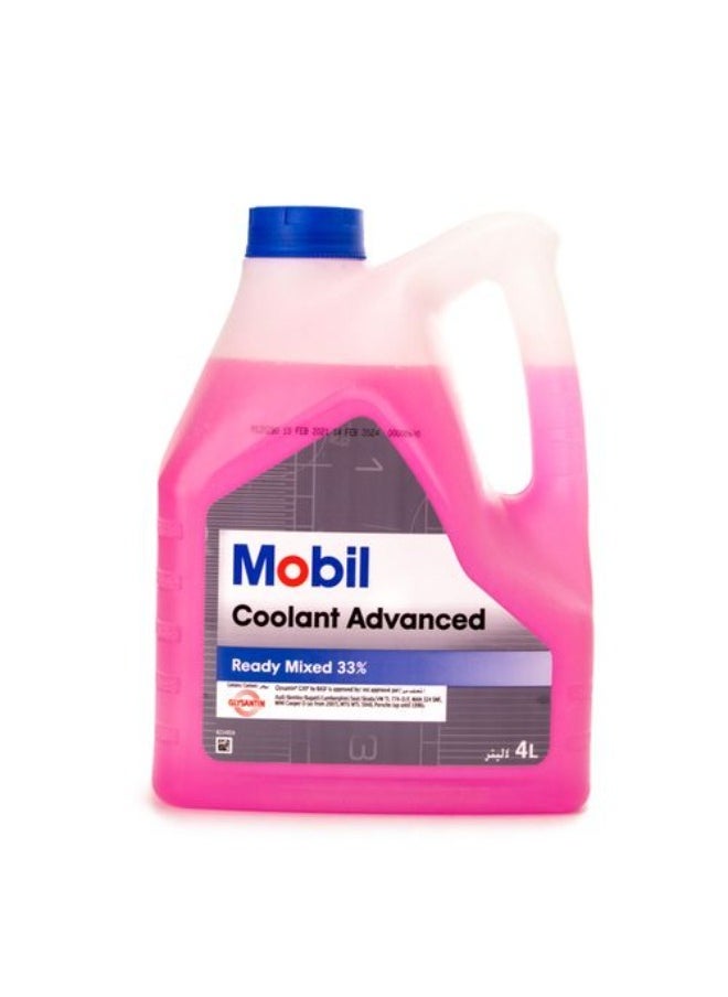 Mobil - Coolant Advanced Radiator Fluid - Ready Mixed 33% - 4 L - Image 1