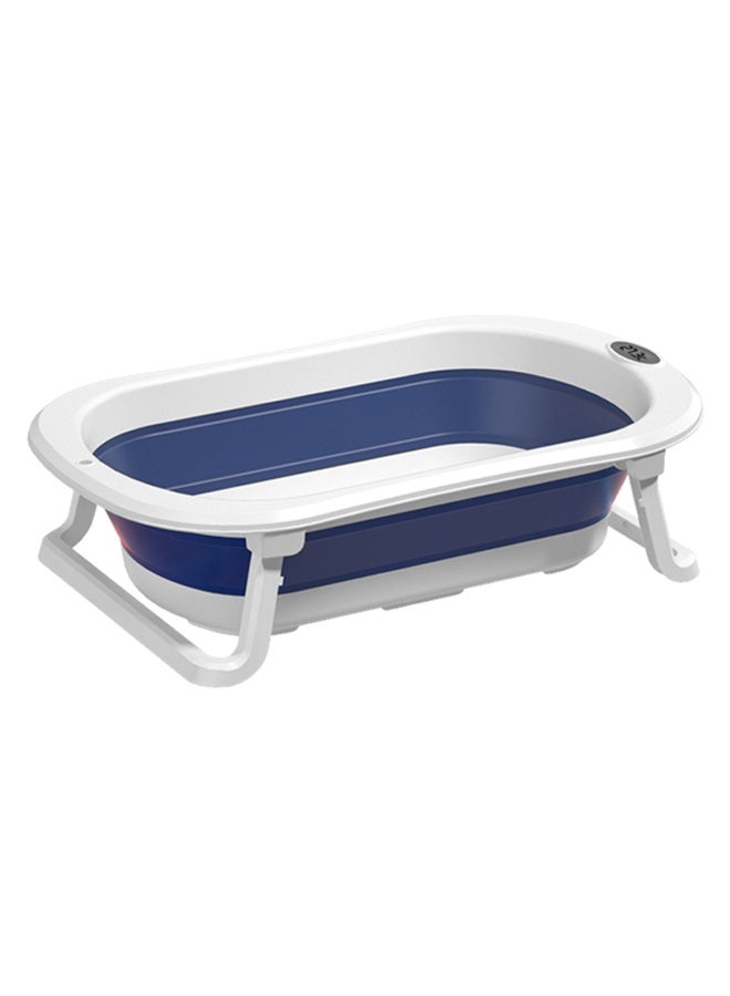 Fab N Funky Baby Foldable Bathtub, Built-in Thermometer, Spacious Tub, Sturdy Legs, 0 Month To 3 Years, 80 x 50 x 24 cm - Blue And White - Image 5