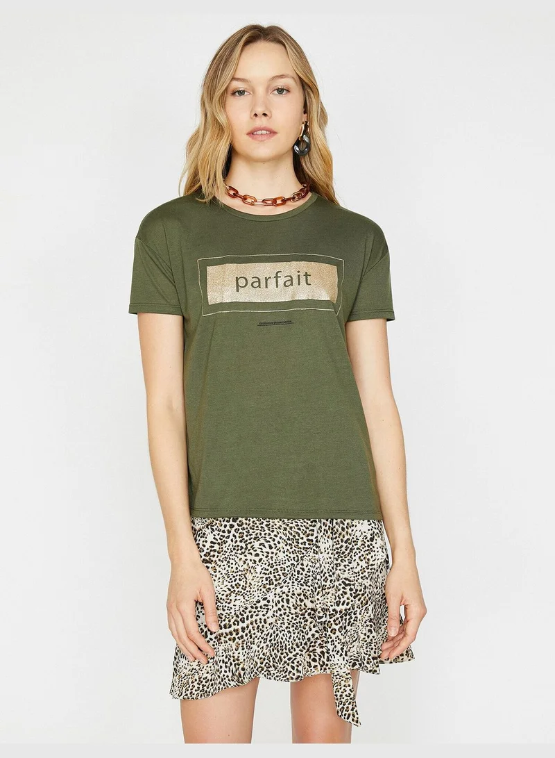 KOTON Letter Printed T-Shirt