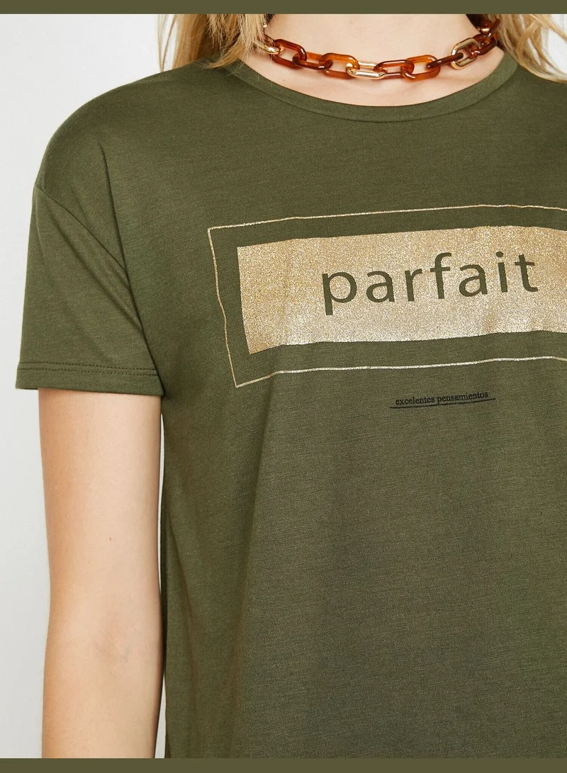 KOTON Letter Printed T-Shirt