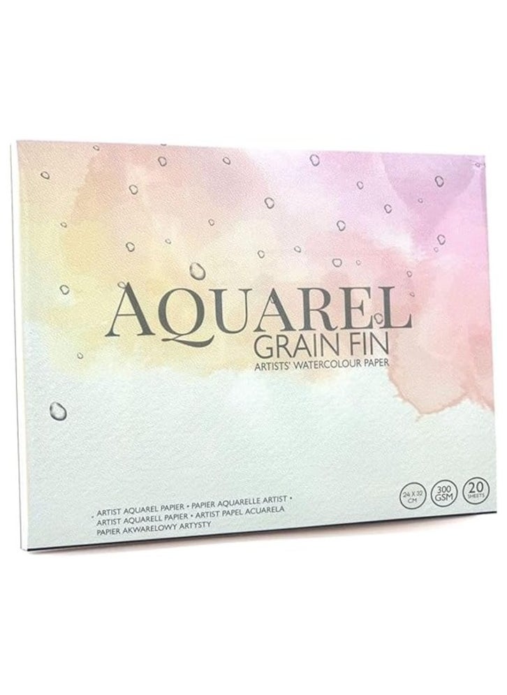 MARKQ Watercolor Paper Pad, A4 Sketchbook for Watercolour Painting Art Drawing Sketching Mixed Media, 300 gsm, 20 Sheets  - Image 1