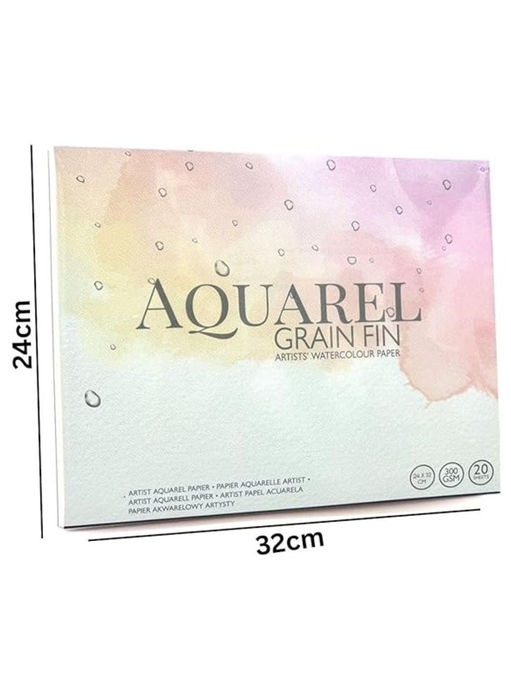 MARKQ Watercolor Paper Pad, A4 Sketchbook for Watercolour Painting Art Drawing Sketching Mixed Media, 300 gsm, 20 Sheets  - Image 2