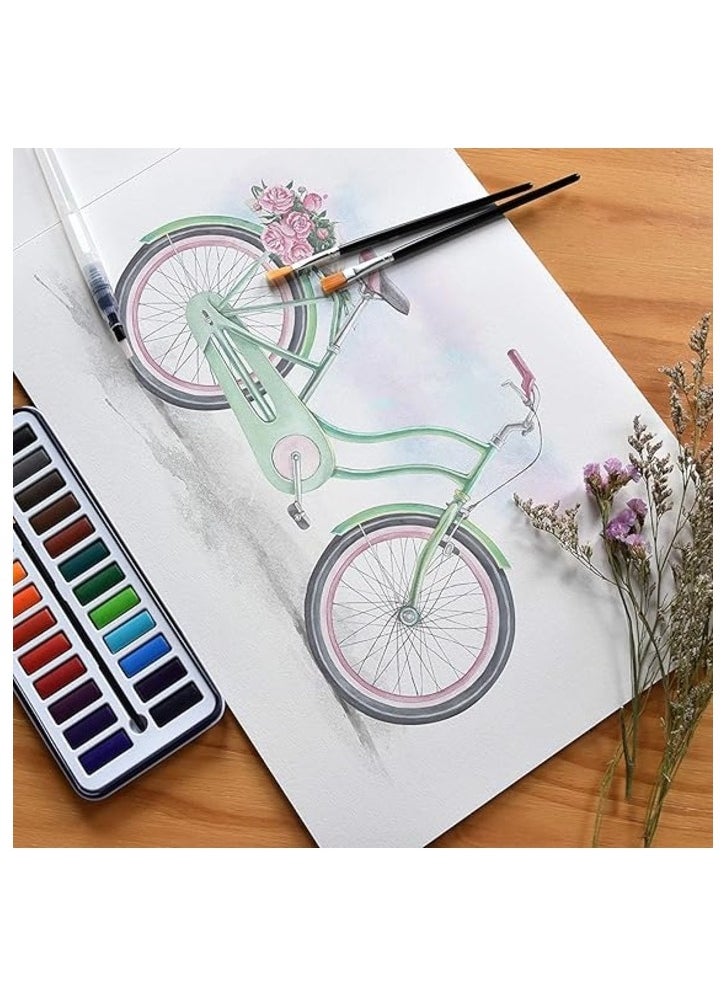 MARKQ Watercolor Paper Pad, A4 Sketchbook for Watercolour Painting Art Drawing Sketching Mixed Media, 300 gsm, 20 Sheets  - Image 3