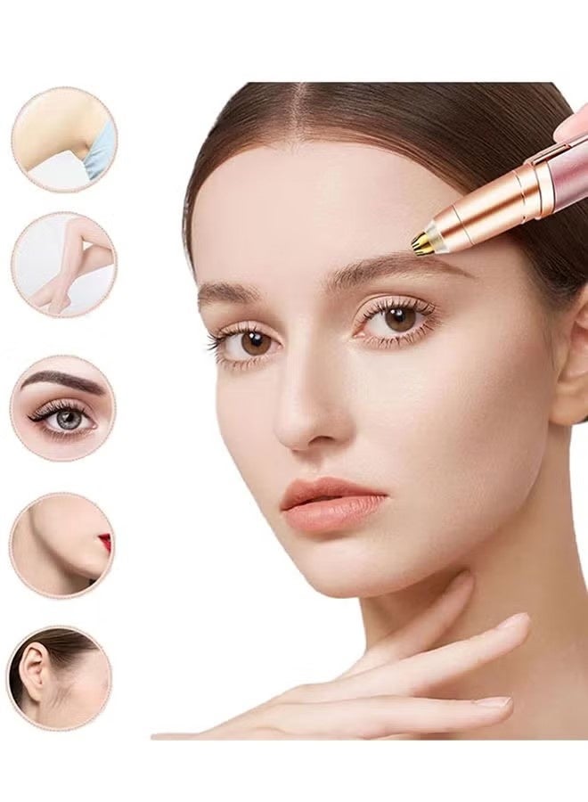 Eyebrow Trimmer for Women, Rechargeable Eyebrow Hair Remover, Painless Electric Razor, Eye Brow and Face Epilator Hair Removal White - Image 2