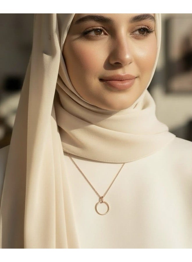 Ruby Art Gold 18K Pure Gold Necklace for women circle design -   2.33   Gram - Image 2