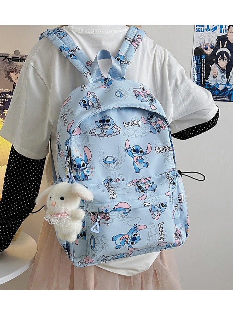 STITCH Student Backpack Stitch Print Trend Backpack Large Capacity Lightweight Student Leisure Bag 30*40*13CM - Image 2