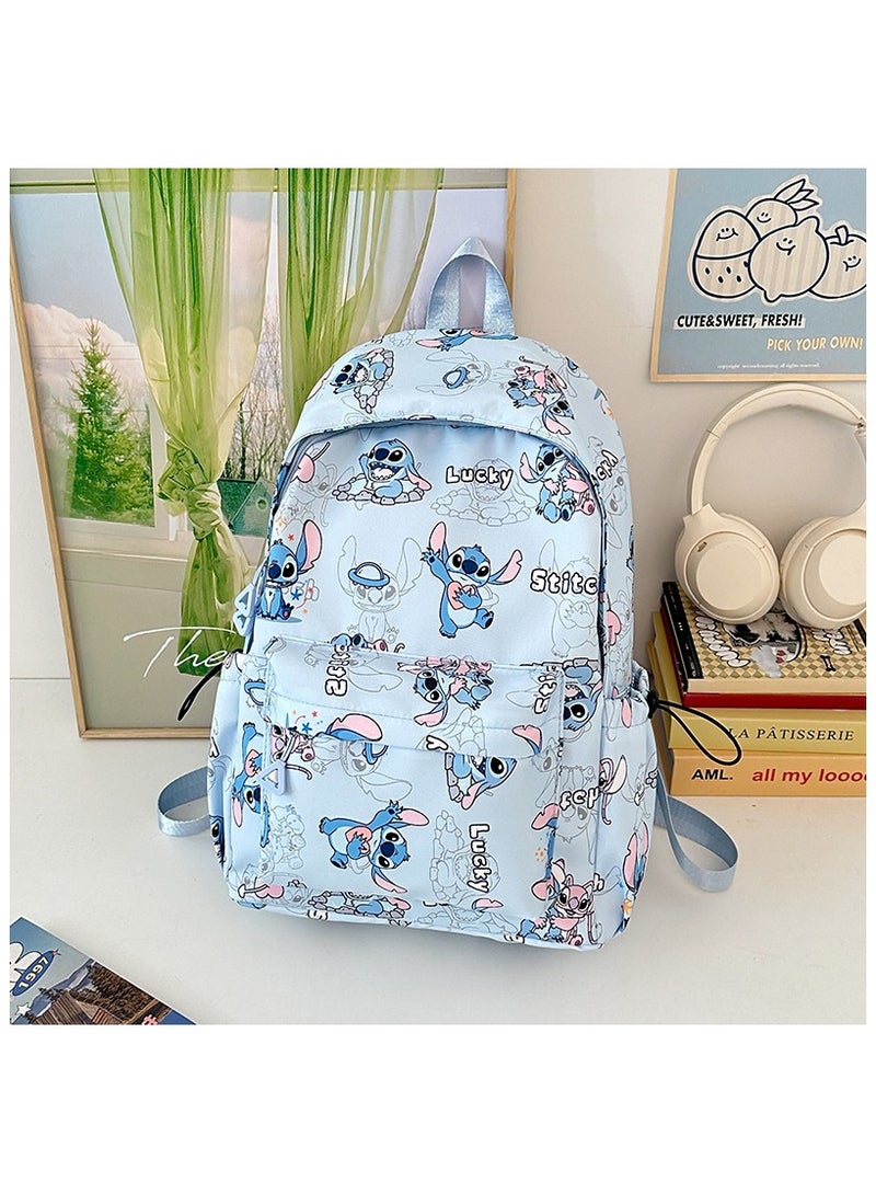 STITCH Student Backpack Stitch Print Trend Backpack Large Capacity Lightweight Student Leisure Bag 30*40*13CM - Image 1