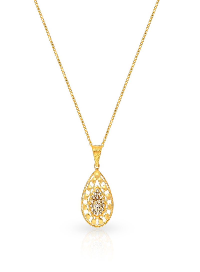 Malabar Gold and Diamonds 22 Carat 916 Purity Yellow Gold Uncut Diamond Pendant EGNPRE600PN5Y For Women  - Image 1