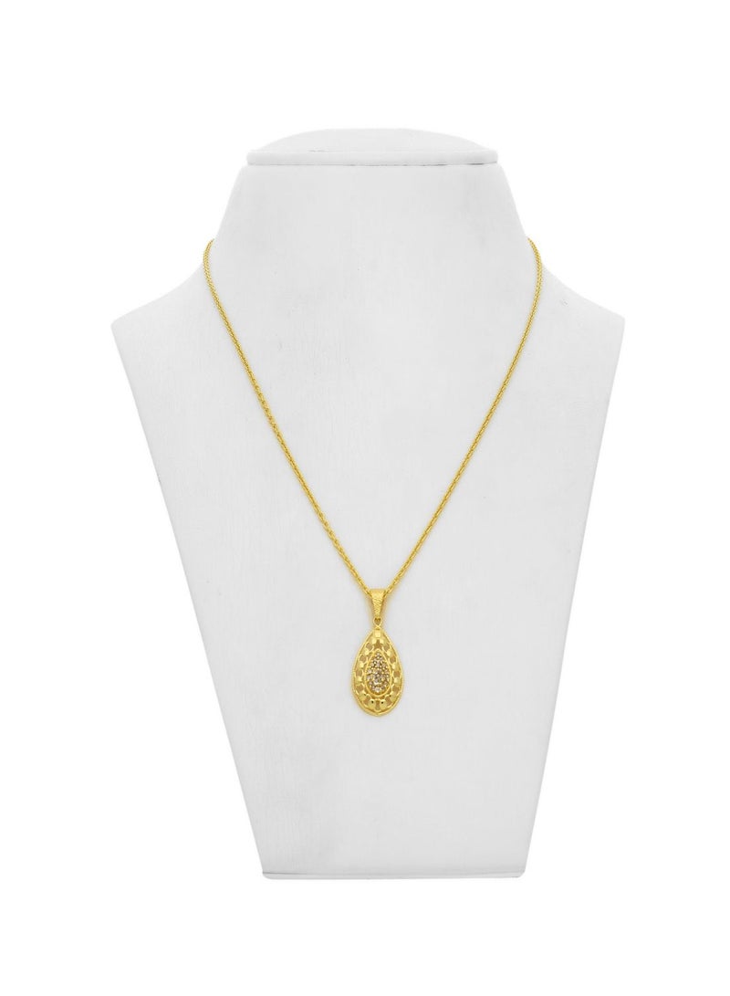 Malabar Gold and Diamonds 22 Carat 916 Purity Yellow Gold Uncut Diamond Pendant EGNPRE600PN5Y For Women  - Image 3