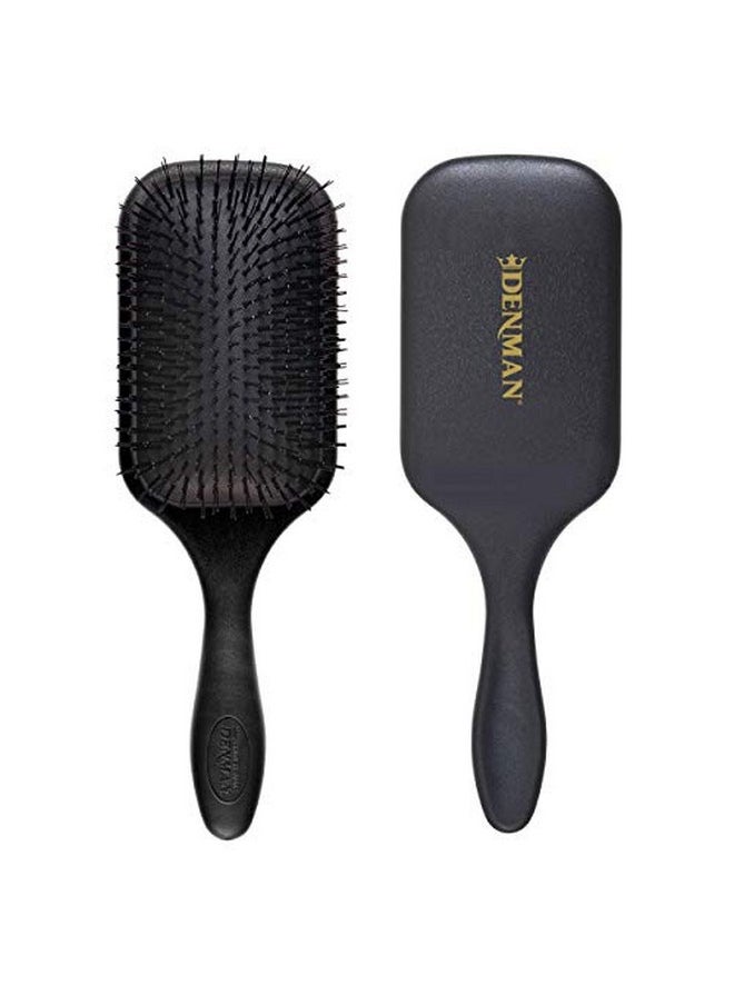DENMAN - Tangle Tamer Ultra (Black) Detangling Paddle Brush For Curly Hair And Black Natural Hair Use With Both Wet & Dry Hair D90L - Image 1