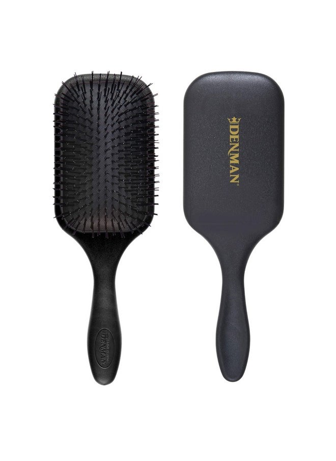 DENMAN - Tangle Tamer Ultra (Black) Detangling Paddle Brush For Curly Hair And Black Natural Hair Use With Both Wet & Dry Hair D90L - Image 1