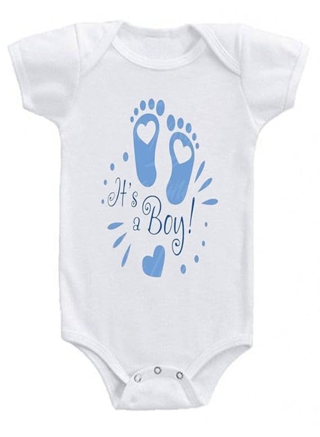 American Apple Printed Romper Dress Baby Sleep Suit For Baby Boys & Baby Girls Printed Birthday Vacation Gift Rompers T-Shirt (9-12 Months, Its A Boy 2)