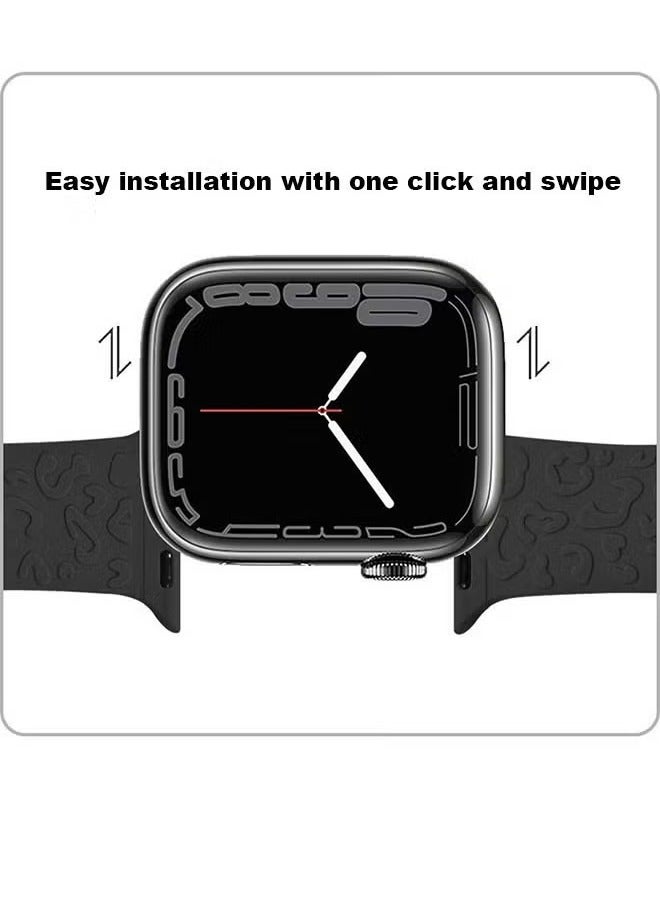 Apple Watch Band , Comfort for Everyday Wear (42mm/44mm/45mm), Fashionable Black 1 Piece - Image 4