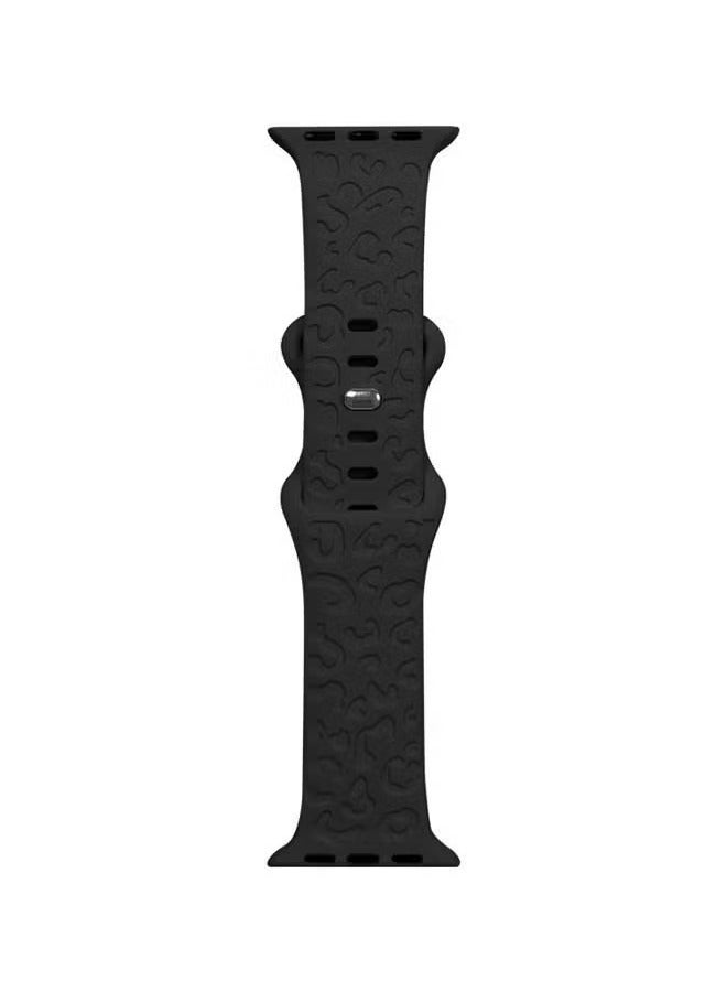 Apple Watch Band , Comfort for Everyday Wear (42mm/44mm/45mm), Fashionable Black 1 Piece - Image 3