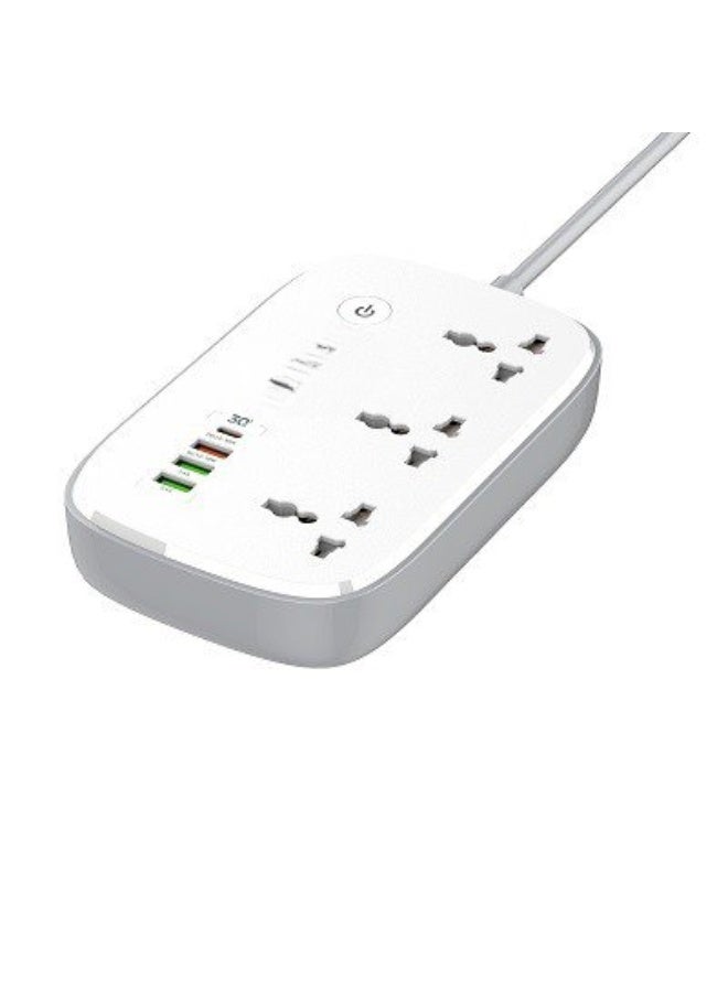 ريبنيو سلك تمديد طاقة ذكي مزود بثلاثة منافذ USB-C PD للشحن السريع - Image 2