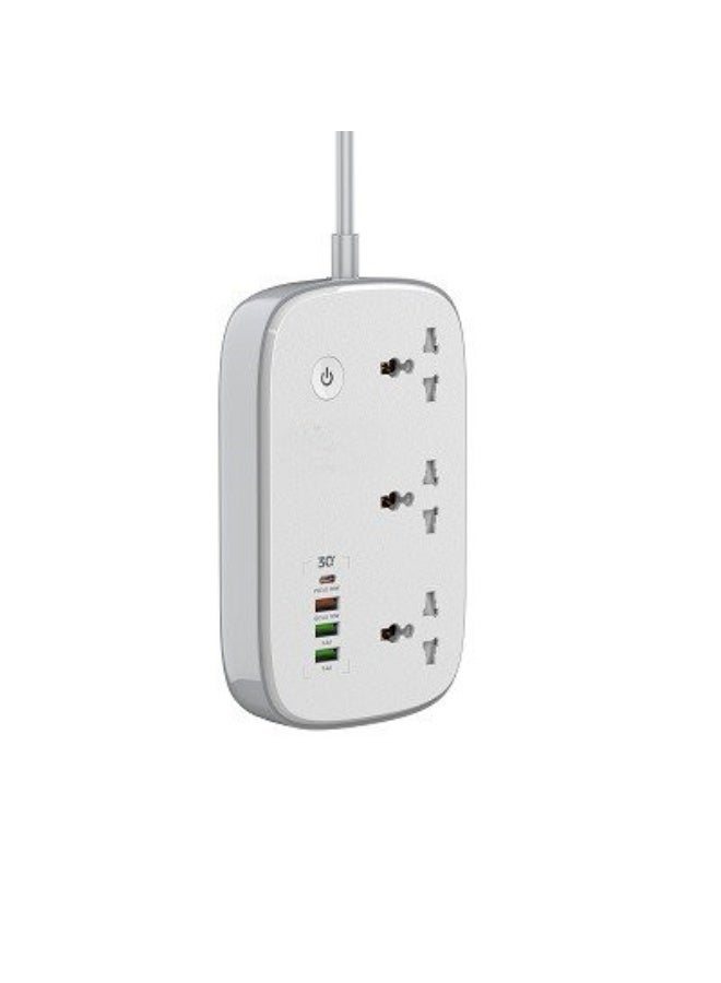 ريبنيو سلك تمديد طاقة ذكي مزود بثلاثة منافذ USB-C PD للشحن السريع - Image 4