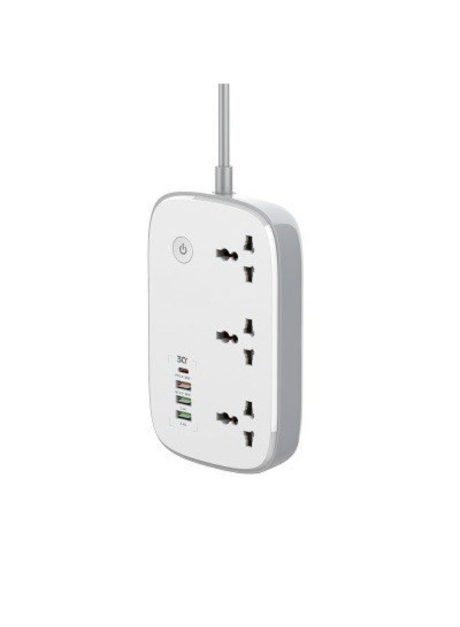 ريبنيو سلك تمديد طاقة ذكي مزود بثلاثة منافذ USB-C PD للشحن السريع - Image 5