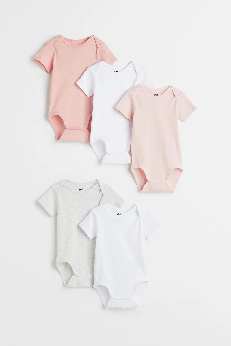 H&M 5-pack cotton bodysuits