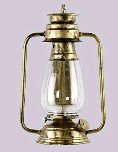 GreyWings Antique Brass Wall Light Lantern for Home Décor, Vintage Iron & Glass Sconce Lamp for Living Room, Bedroom, Indoor Wall Mount Light, (Bulb Not Included) Pack of 1 - Image 5