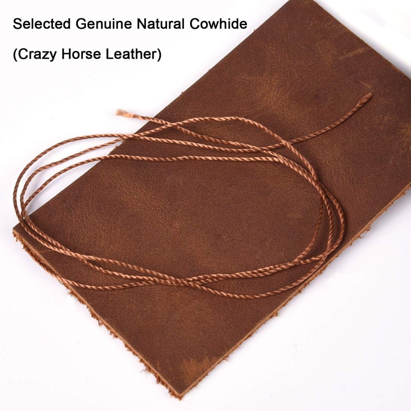 Wisdompro Genuine Leather Heavy Duty Pocket Protector Pen Holder Pouch for Shirts, Lab Coats, Pants - Multi-Purpose; Holds Pens, Pointers, Pencils, and Notes - Vintage Brown - Image 4