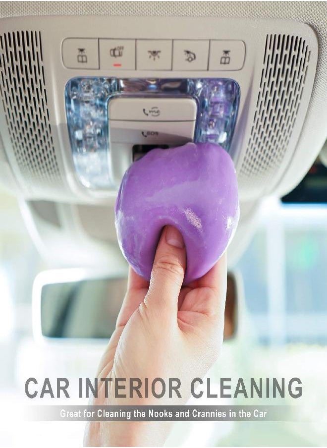 TICARVE TICARVE Cleaning Gel for Car Detailing Car Vent Cleaner Cleaning Putty Gel Auto Car Interior Cleaner Dust Cleaning Mud for Cars and Keyboard Cleaner Cleaning Slime Purple  - Image 1