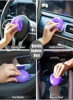 TICARVE TICARVE Cleaning Gel for Car Detailing Car Vent Cleaner Cleaning Putty Gel Auto Car Interior Cleaner Dust Cleaning Mud for Cars and Keyboard Cleaner Cleaning Slime Purple  - Image 2