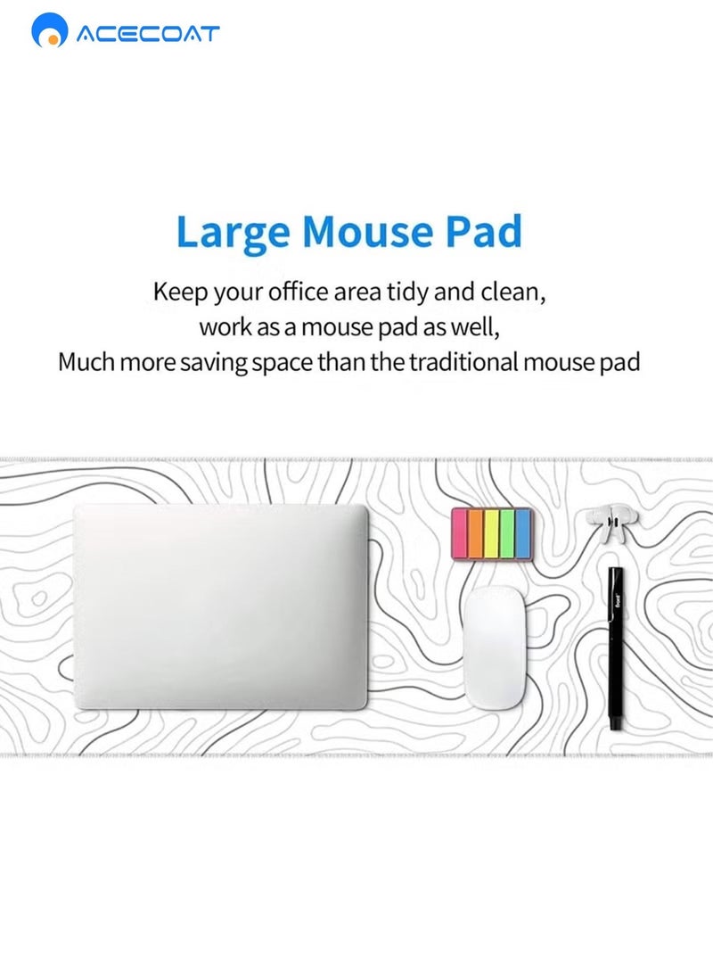 ايسكوت ماوس باد مكتبي كبير، لوحة فأرة ألعاب مقاومة للماء، 800 x 300 x 4 مم، 31.5 x 11.8 x 0.157 بوصة، لوحة فأرة ألعاب، لوحة مكتبية XXL، لوحة مكتبية غير قابلة للانزلاق، لوحة فأرة ألعاب XL، لوحة مكتب من المطاط السميك، مناسبة للألعاب والمكتب والمنزل - Image 3