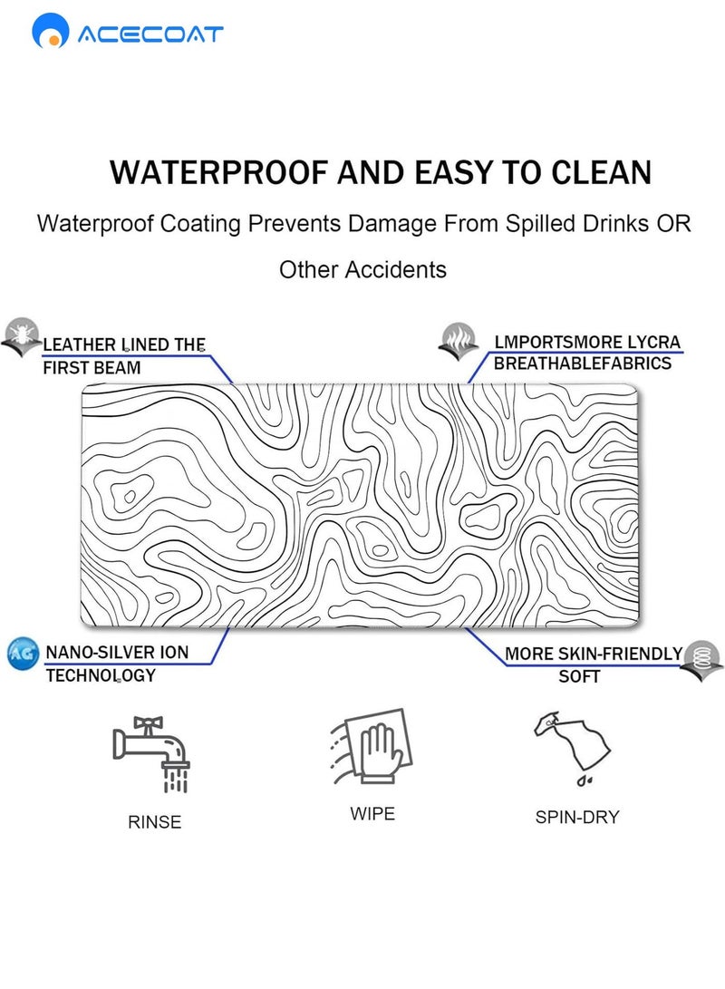 ايسكوت ماوس باد مكتبي كبير، لوحة فأرة ألعاب مقاومة للماء، 800 x 300 x 4 مم، 31.5 x 11.8 x 0.157 بوصة، لوحة فأرة ألعاب، لوحة مكتبية XXL، لوحة مكتبية غير قابلة للانزلاق، لوحة فأرة ألعاب XL، لوحة مكتب من المطاط السميك، مناسبة للألعاب والمكتب والمنزل - Image 5