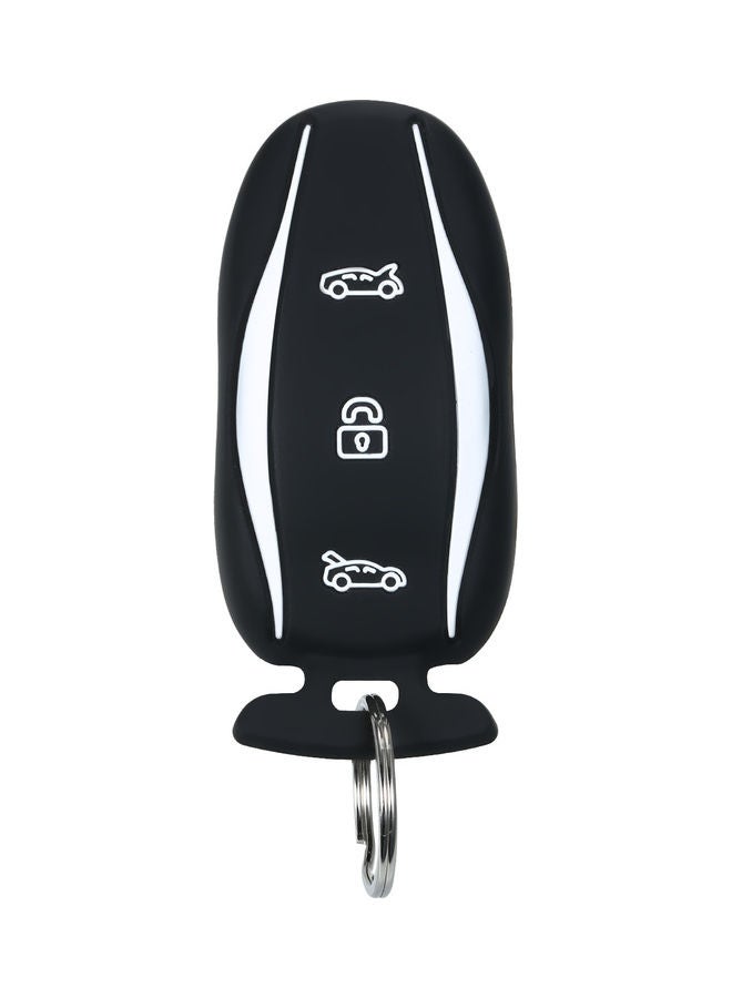 NIBEMINENT Silicone Cover Case Key Protection Shell with Chain Replacement for Tesla Model 3/S - Image 1