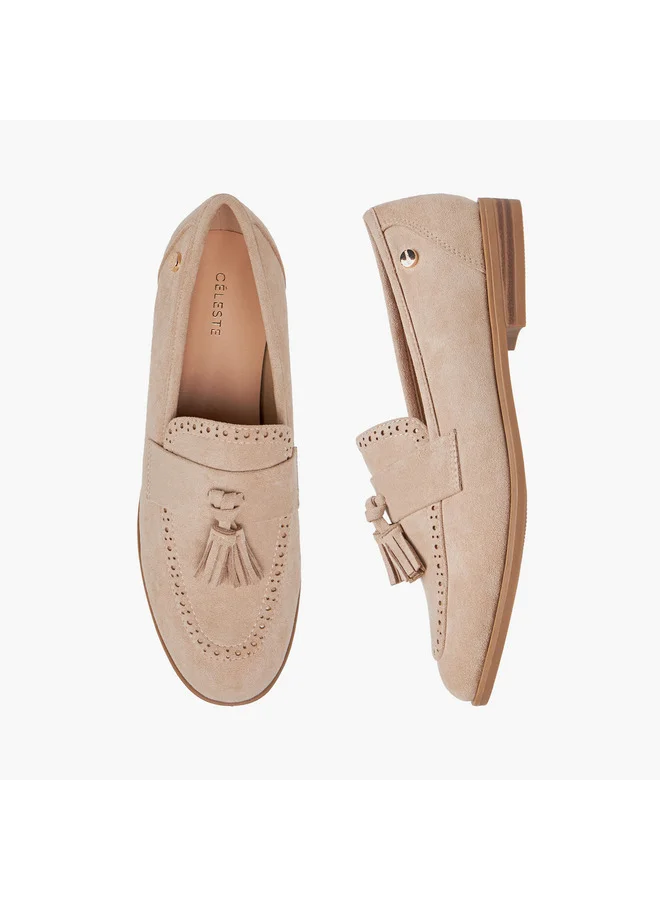 سيليست Women's Tassel Accent Slip-On Loafers