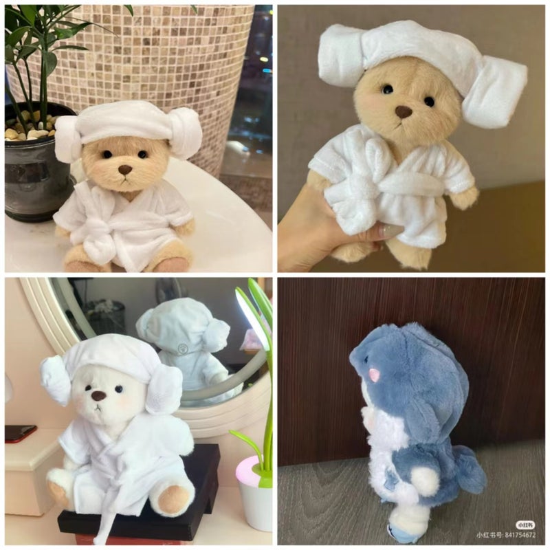 30cm Lena Bear Bathrobe Replacement Little Red Book Same Style Star Dailou Shark Clothes Cute Plush Toy - Image 2