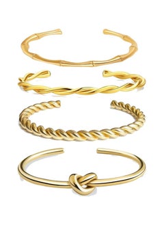 Fayrouz Jewellery 4 Piece Stainless Steel Hoop Bangle Set  - Image 1