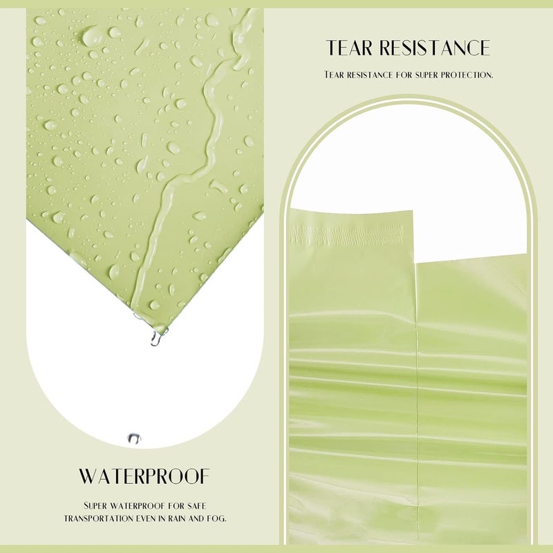 Metronic Poly Mailers 10X13 100PC, Sturdy Shipping Bags for Small Business, Waterproof Mailers Poly Bags, Strong Adhesive Shipping Envelopes for Clothing, Efficient Mailing Envelopes in Avocado Green - Image 3