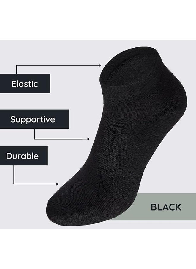Tango 6 Pairs Men's Short Ankle Socks - free size EU 40 to 46 - Sport socks for men (BLACK - 6 Pairs, 6)  - Image 3