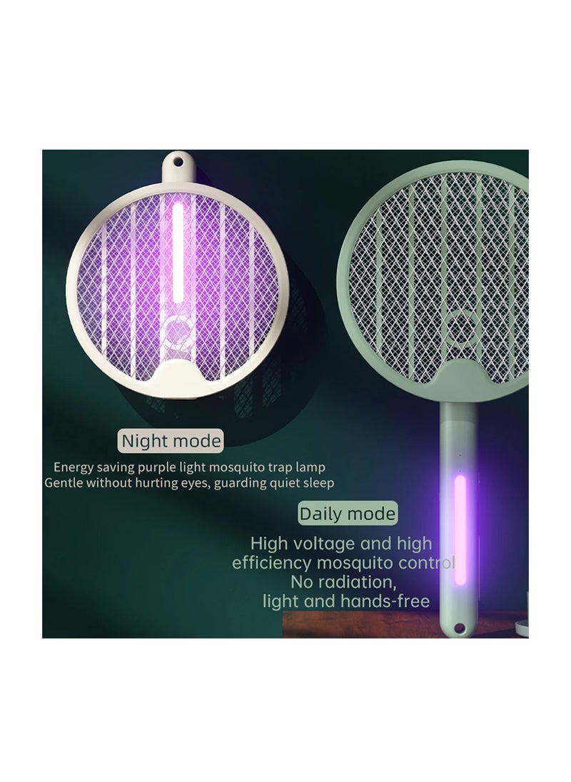 GECKO Foldable Electric Mosquito Swatter Portable USB Charging LED Mosquito Dispeller Foldable Insect Trap 1200mAh White  - Image 2