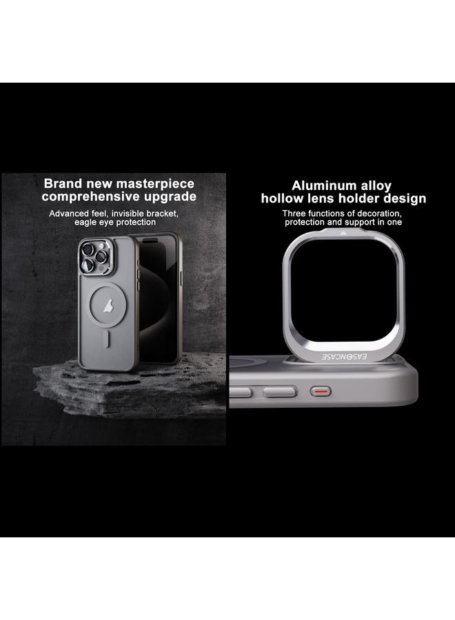 اس-توب جراب لهاتف iPhone 13 مع حامل عدسة غير مرئي مصنوع من مادة البولي كربونات + جراب هاتف MagSafe غير لامع من مادة TPU - Image 3