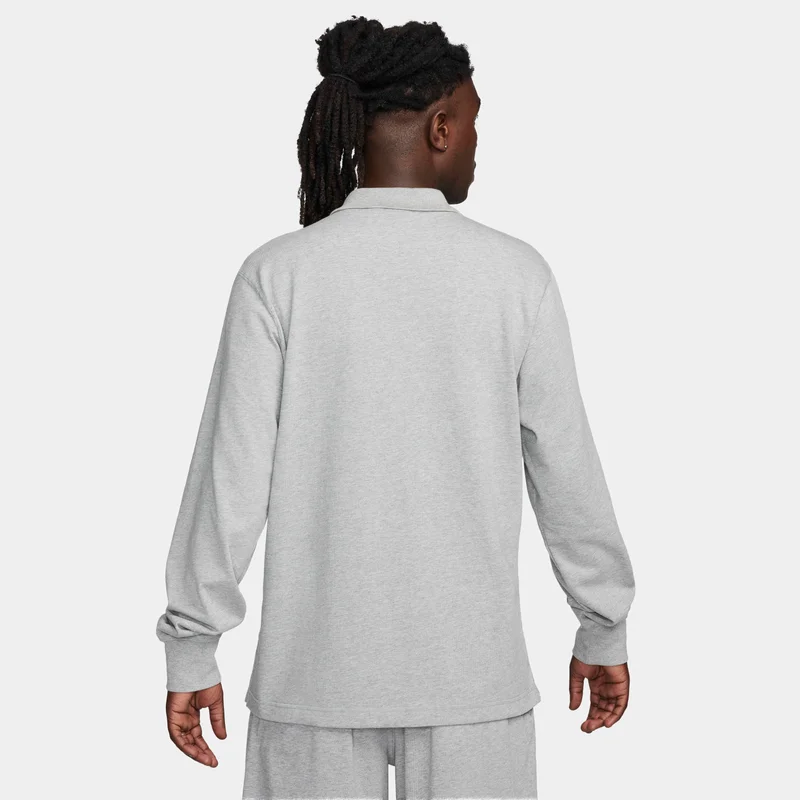Nike Grey Men's Club Long-Sleeve Polo Shirt for Men | Best Price UAE